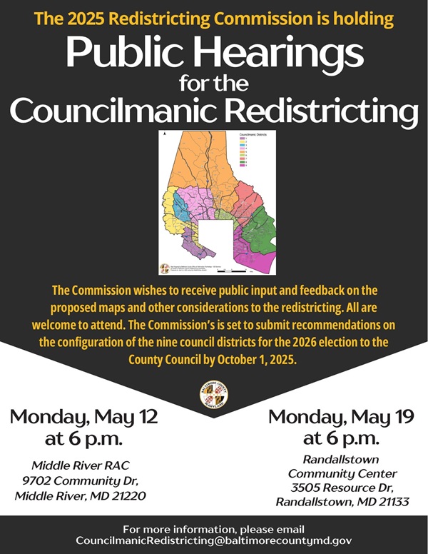 Baltimore County Councilmanic Redistricting Meetings 2025