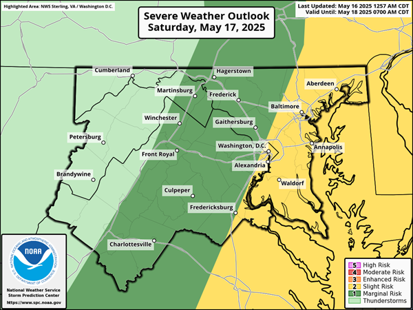 NWS Baltimore Severe Storm Outlook 20250517