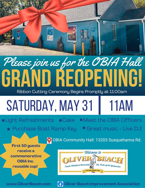 Oliver Beach Improvement Association Community Hall Grand Reopening 20250531