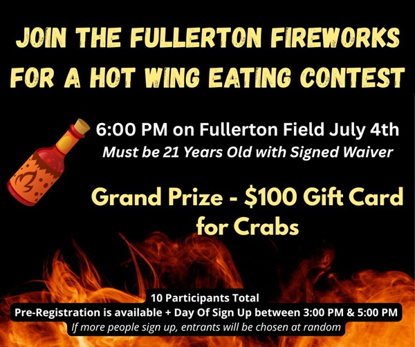 Fullerton Fireworks Hot Wing Challenge 2025