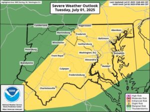 NWS Baltimore Severe Weather Outlook 20250701