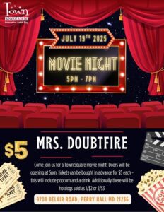 Town Square Perry Hall Movie Night Flyer 202507