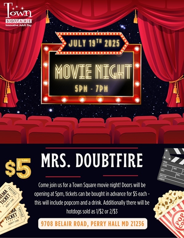 Town Square Perry Hall Movie Night Flyer 202507